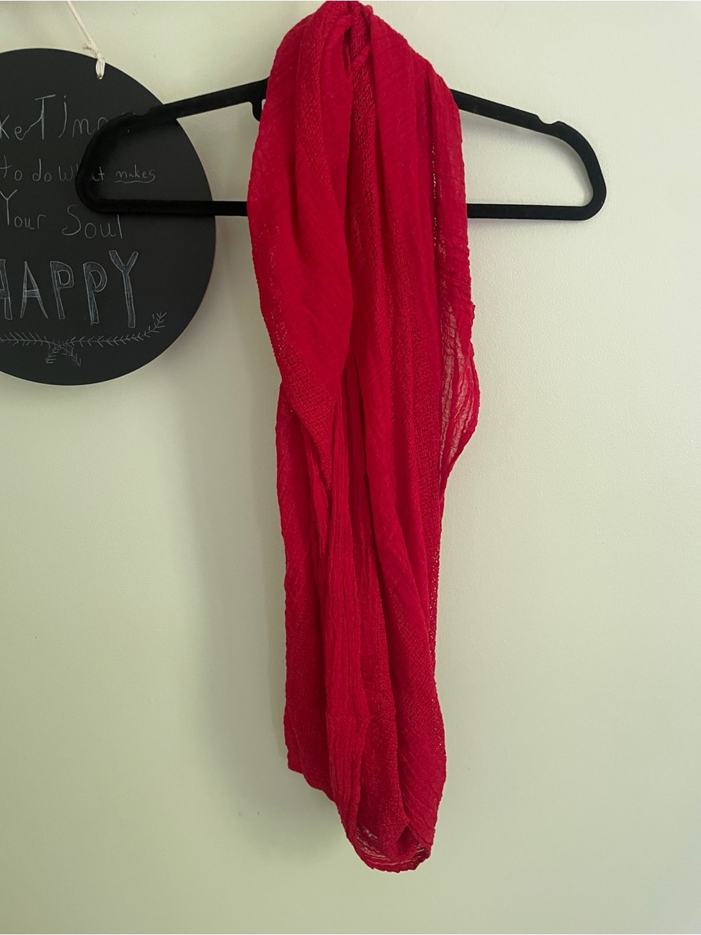 Lightweight Red Women's Infinity Scarf - Versatile Wrap